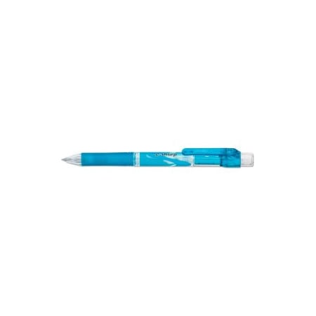 Pentel .e-Sharp Mechanical Pencil, 0.5 mm, HB #2.5, Black Lead, Sky Blue Barrel, Dozen AZ125S